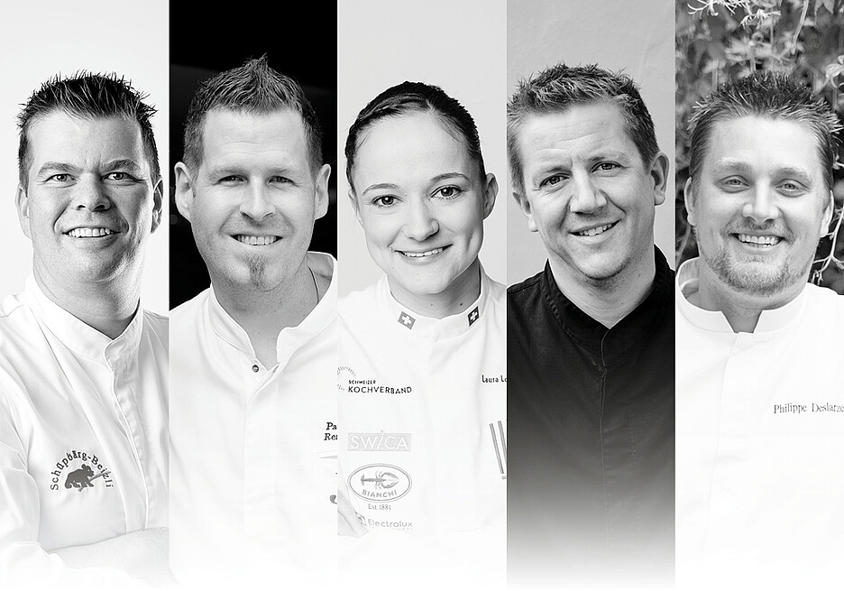 Die Jury (v.l.): Christoph Hunziker, Patrick Germann, Laura Loosli, Reto Gadola und Philippe Deslarzes.