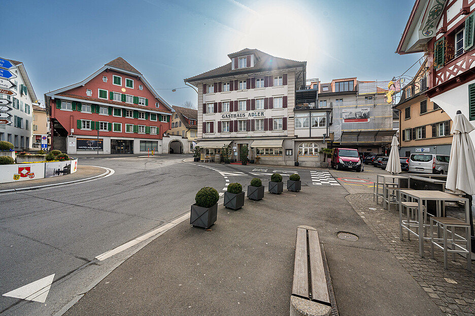 Prominente Lage: Das Gasthaus Adler liegt am Hauptplatz in Küssnacht am Rigi.