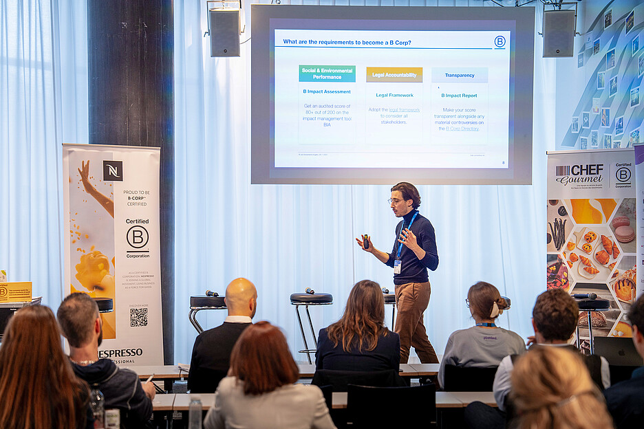 Die Stiftung B Lab Switzerland setzt sich für eine verantwortungsvolle Wirtschaft ein und war bereits 2023 an der Igeho vertreten.