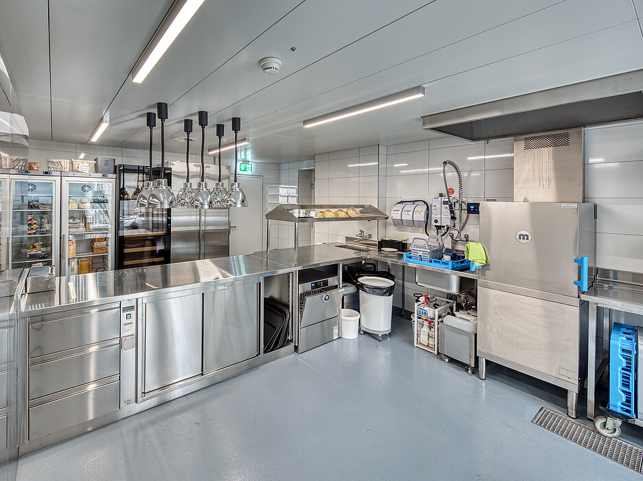 Das Office im ersten OG, Teil des Gesamtkonzepts von H Plus S, ist bereits im Einsatz und garantiert einen reibungslosen Bankett- und Frühstücksservice.