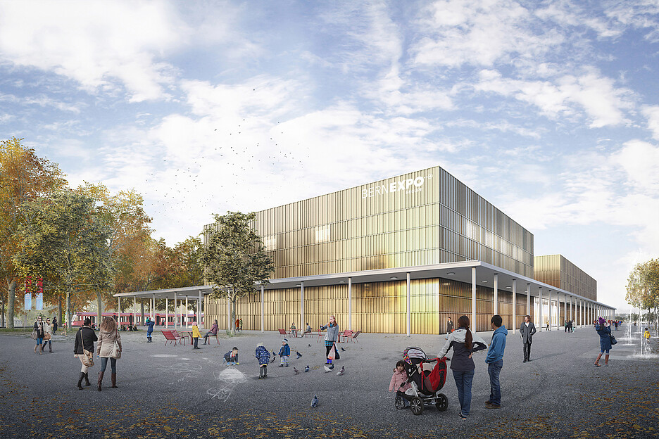 Mit der Eröffnung der Neuen Festhalle 2025 erhält Bern einen vielseitig nutzbaren Neubau mit Platz für bis zu 9000 Personen und damit neues Potenzial für den Messeplatz Bern.