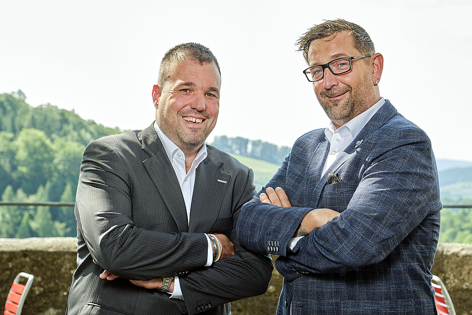 Auf gemeinsamer Mission für Rex-Royal: Die zwei langjährigen Verkaufsberater: Beat Duss (l.) und Patrick Lerch.