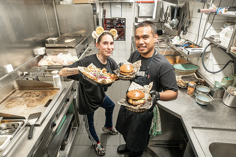 Die Kassenschlager sind der Namensgeber Burrito sowie der hauseigene Smash Burger (hier im Bild).