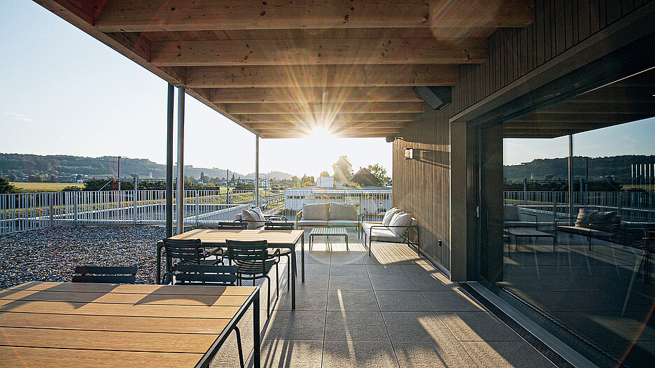 Die Dachterrasse des Soulkitchen Taste bietet Platz für 50 Personen, für Veranstaltungen reicht die Kapazität für bis zu 70 Gäste.