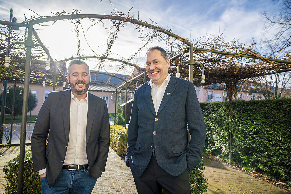 Es sind auch die Menschen, die einer Marke ihr Gesicht geben: Marco Schwarzenbach, Head of Marketing (l.) bei Rex-Royal und Verkaufsberater Rolf Thalmann.