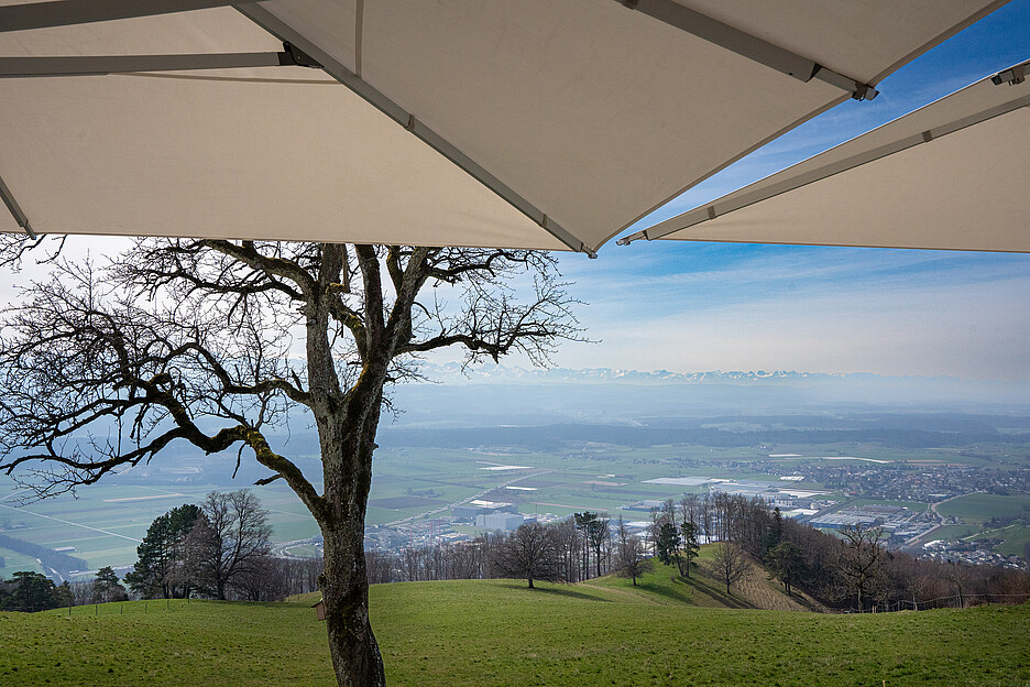 Auf dem Roggen geniesst man auf 841 Metern beste Aussicht, feinste Ur-Schweizer Küche und sackstarken Kaffee.