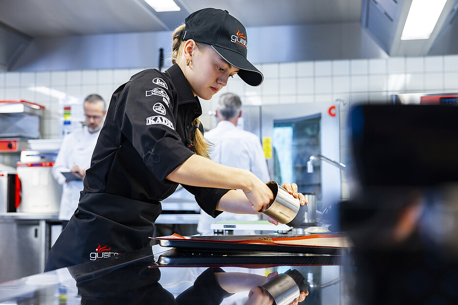 Céline Grossmann im Einsatz.